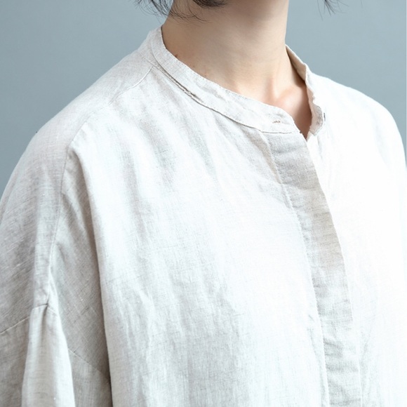 Relaxed Linen Cotton Zen Shirt/Dress - Picture 5 of 6